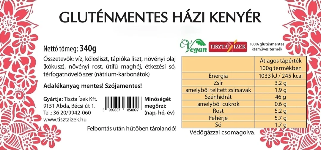 Gluténmentes kenyerek